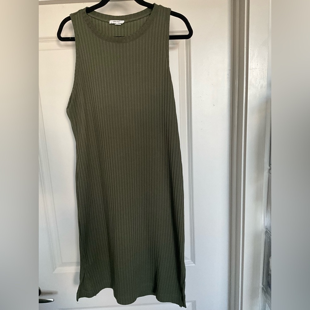 Nine West Women's Sleeveless Knit Dress Midi Length Size XL Sage